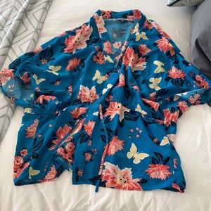 Nom maternity kimono-style wrap top